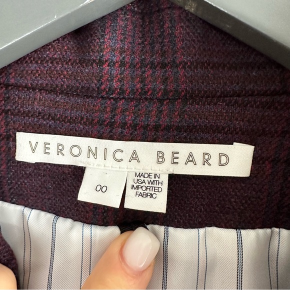 Veronica Beard Purple Plaid Blazer - Picture 4 of 10
